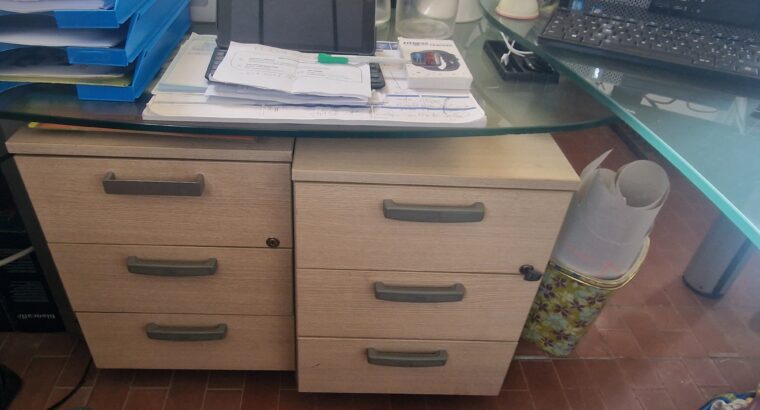 Cassettiere ufficio in legno